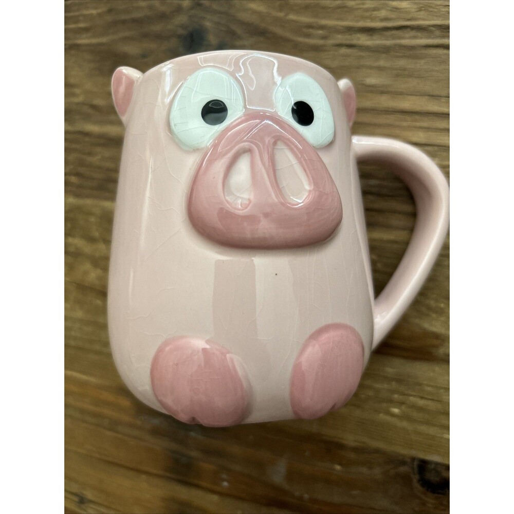 TAG Pink Pig 3D Features Coffee Mug Collectible Ceramic Piggy Cup Large 16 oz.
